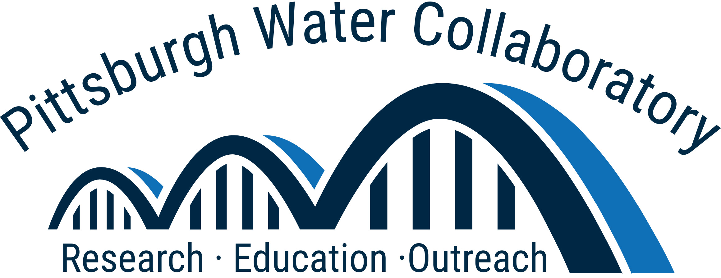 bridge icon with Pittsburgh Water Collaboratory in text above in arch.